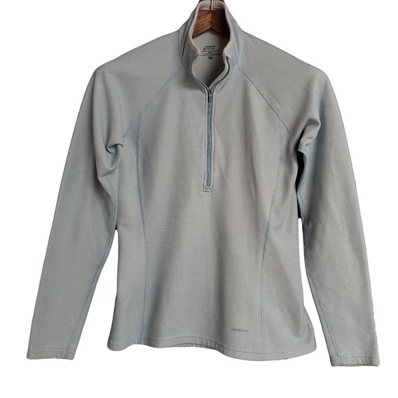 PATAGONIA Light Aqua Long Sleeve 1/2 Zip Pullover - Picture 1 of 6